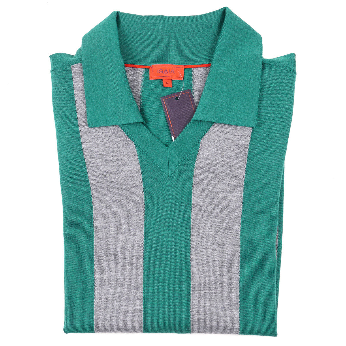 Isaia Knit Cashmere-Silk Polo Sweater - Top Shelf Apparel