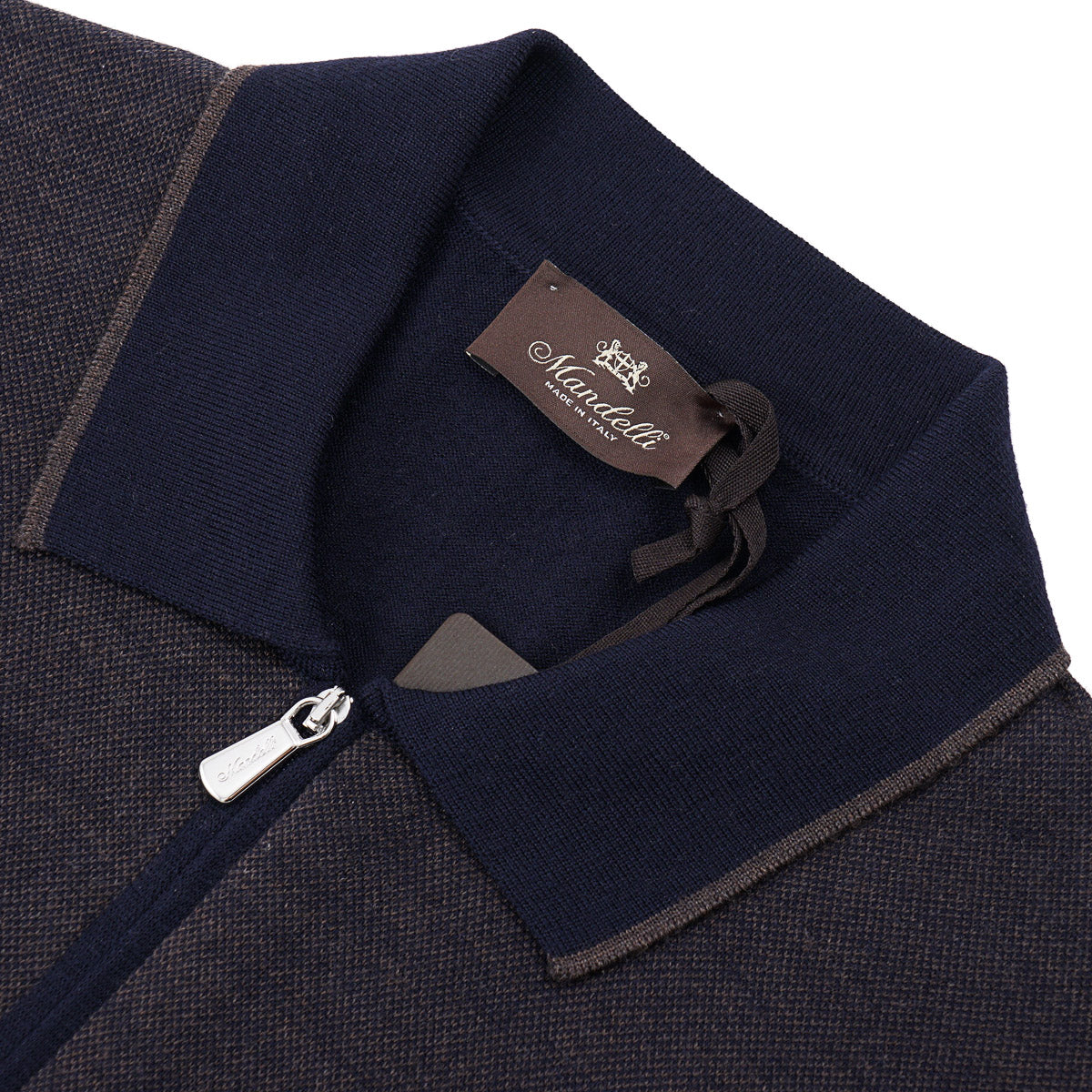 Mandelli Light Merino Wool Polo Sweater