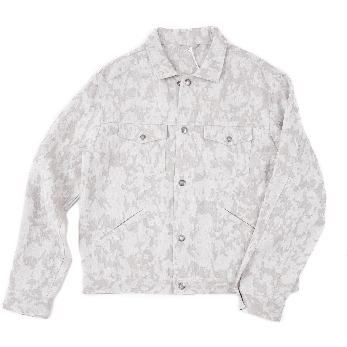 Manto 'Aragona' Linen Trucker Jacket - Top Shelf Apparel