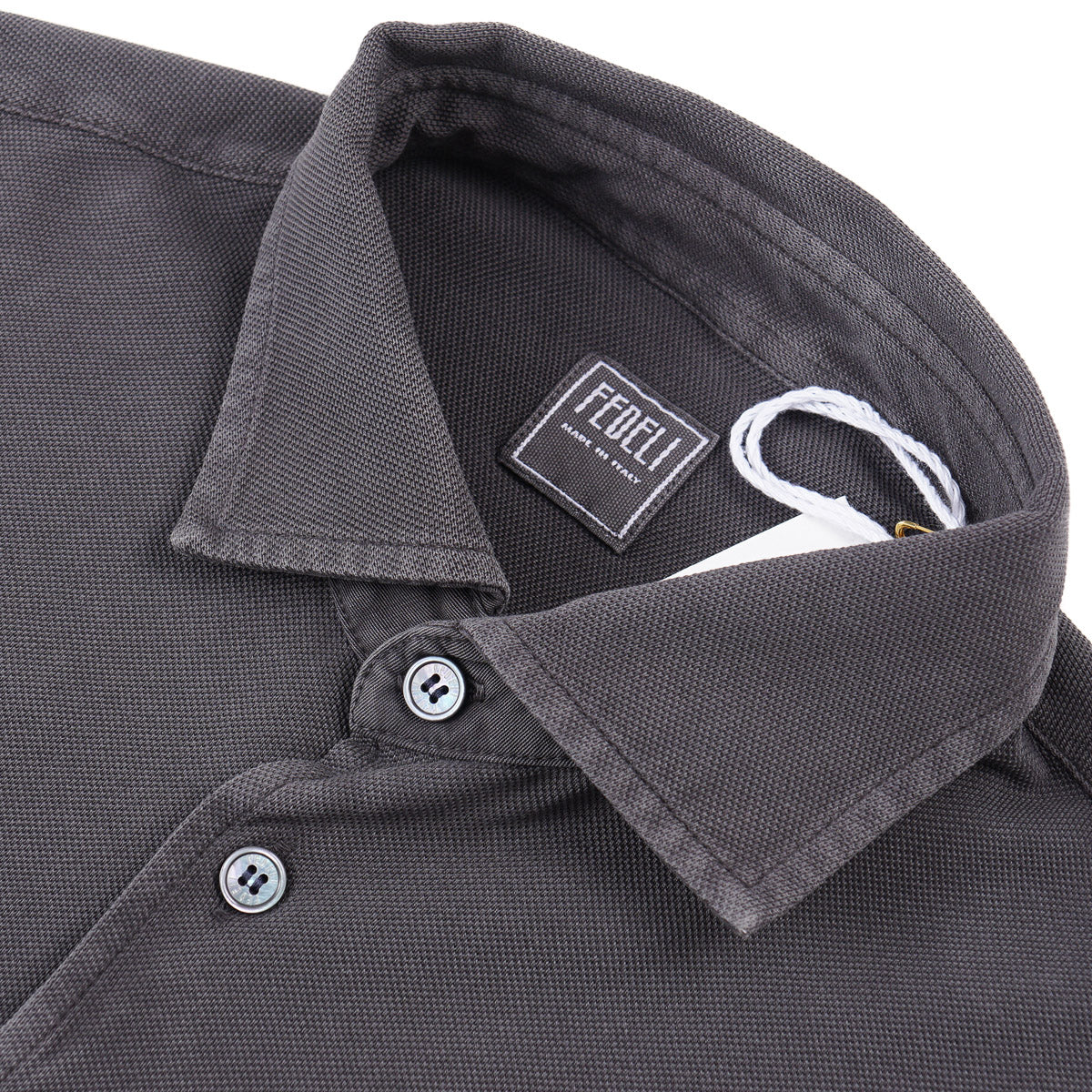 Fedeli Long Sleeve Pique Cotton Shirt - Top Shelf Apparel