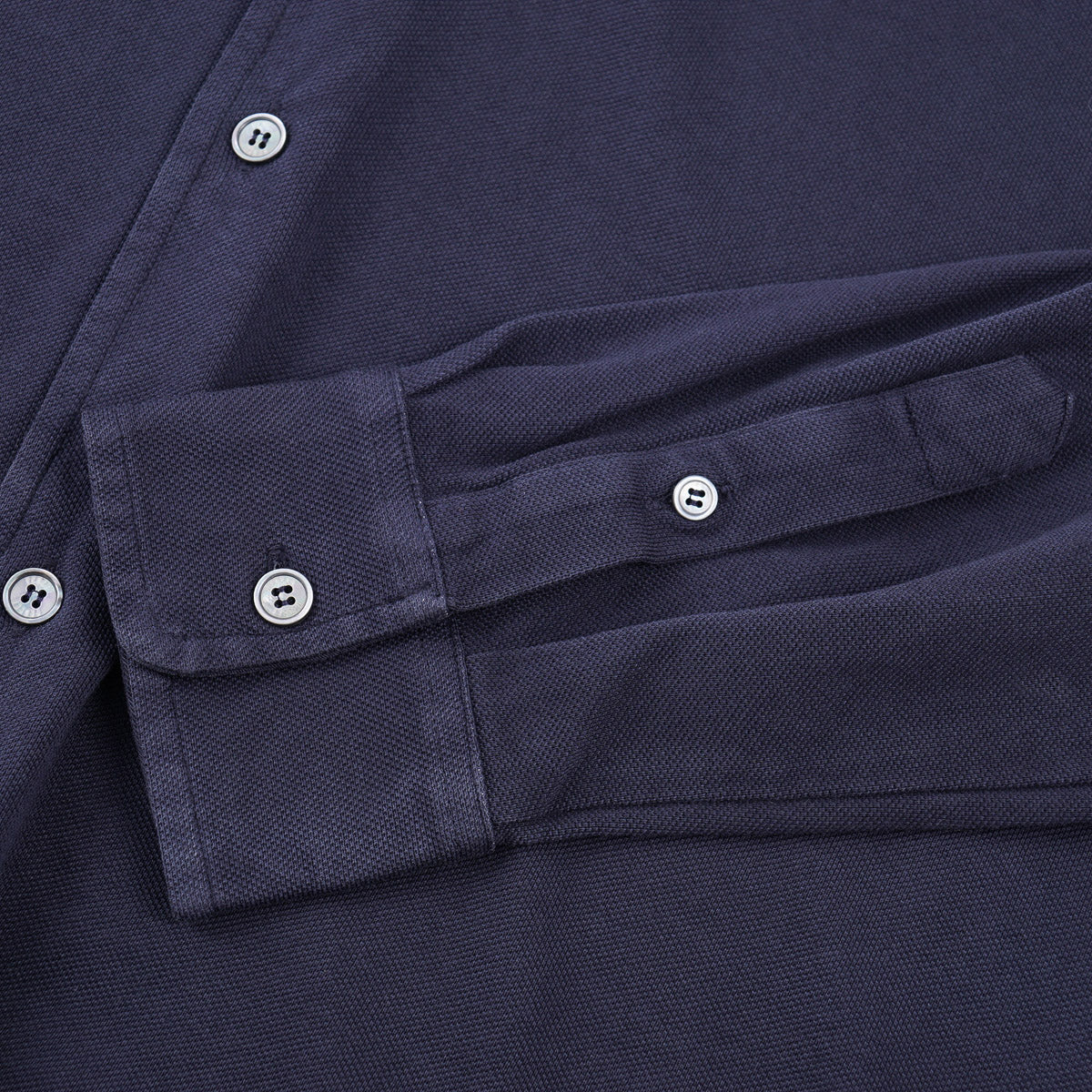 Fedeli Long Sleeve Pique Cotton Shirt - Top Shelf Apparel