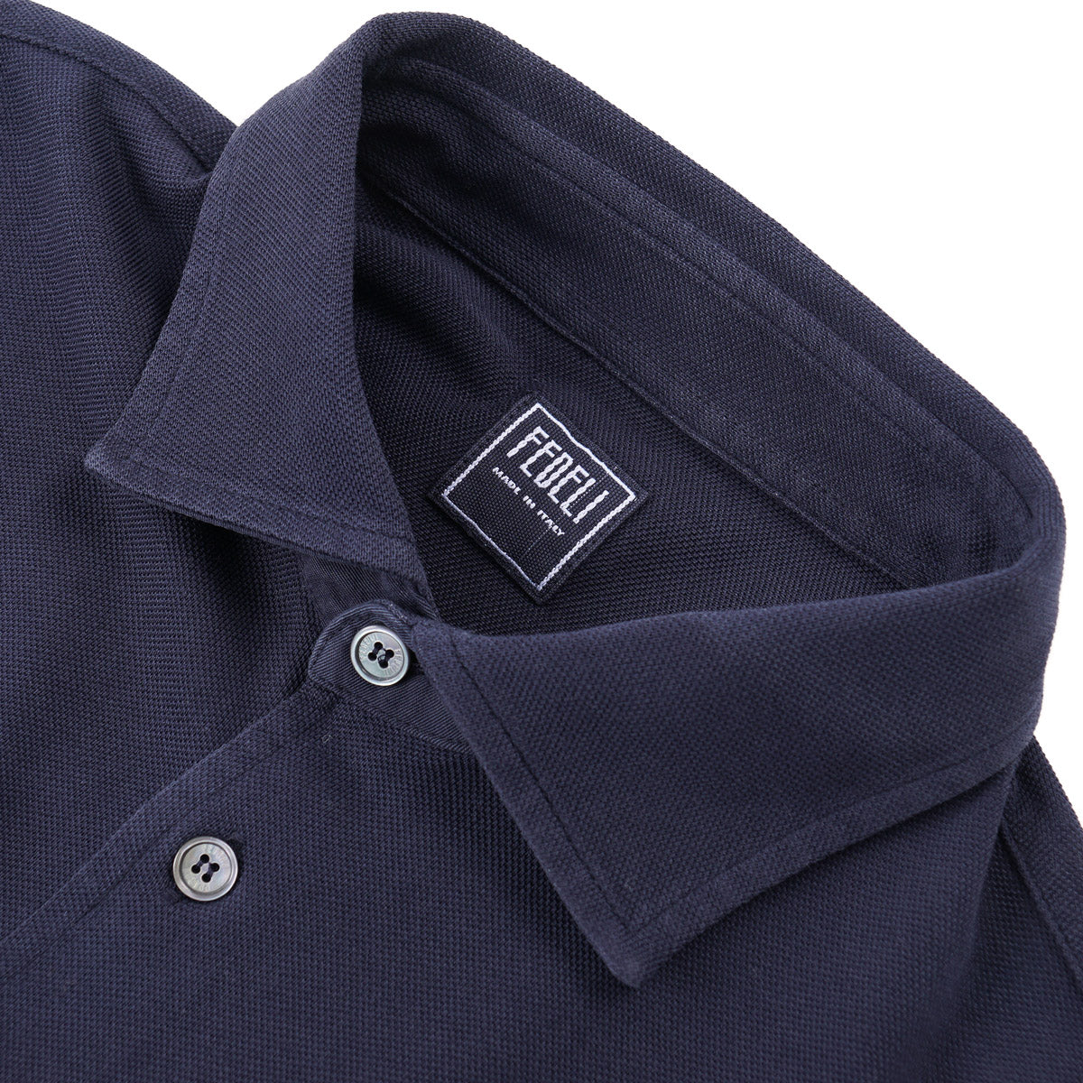 Fedeli Long Sleeve Pique Cotton Shirt - Top Shelf Apparel