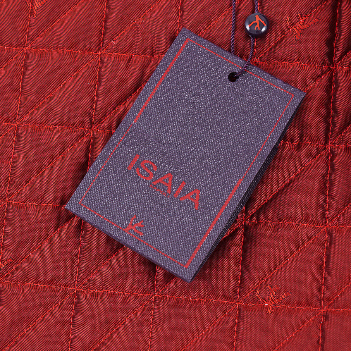 Isaia Quilted Printed Silk Vest