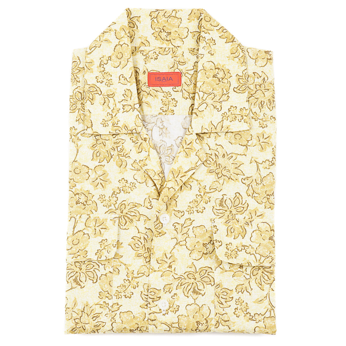 Isaia Printed Shirt with Camp Collar