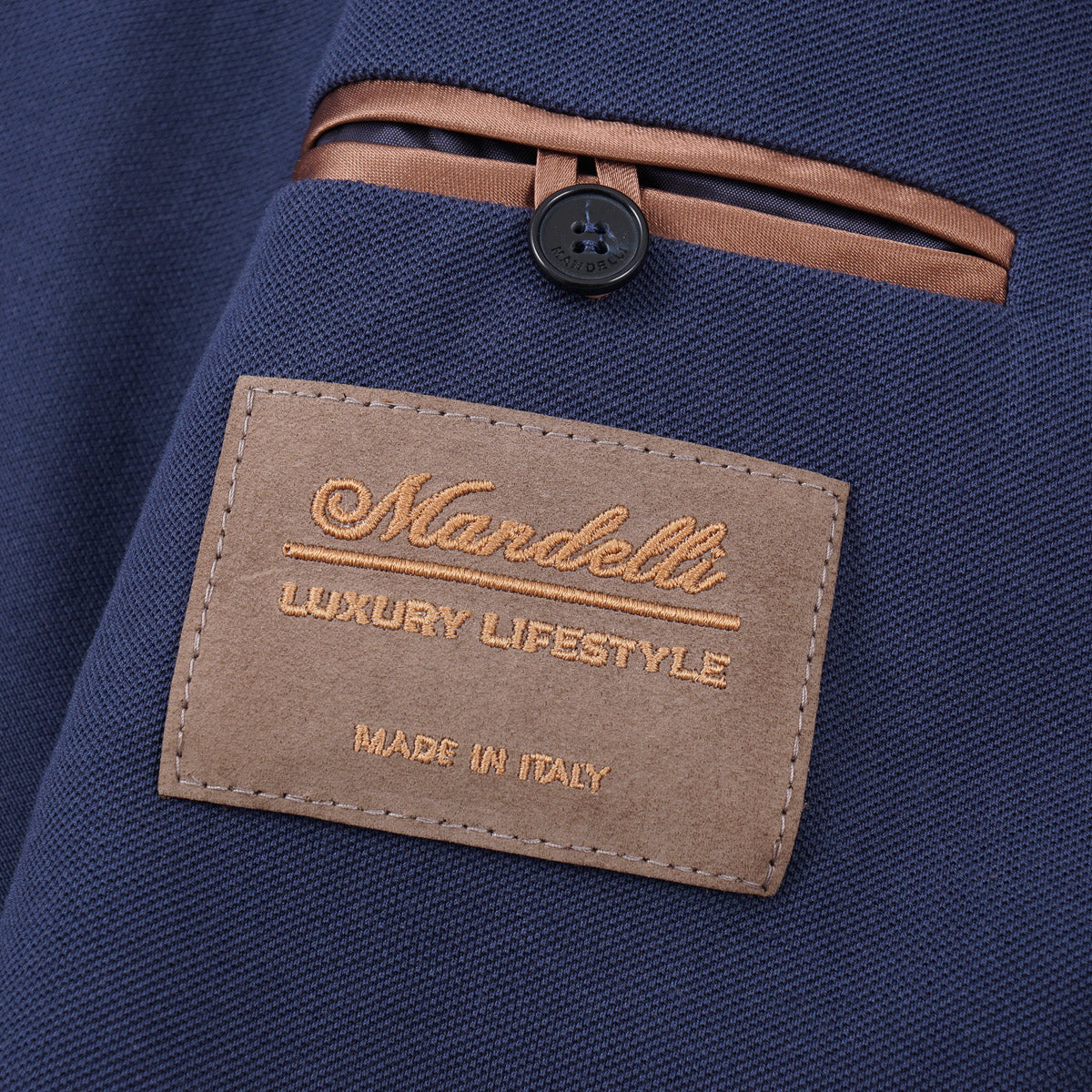 Enrico Mandelli Pique Knit Cotton Blazer