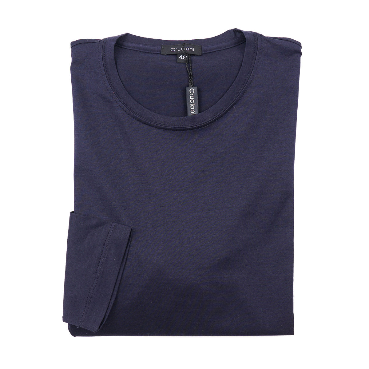 Cruciani Long-Sleeve Superfine Cotton Tee - Top Shelf Apparel