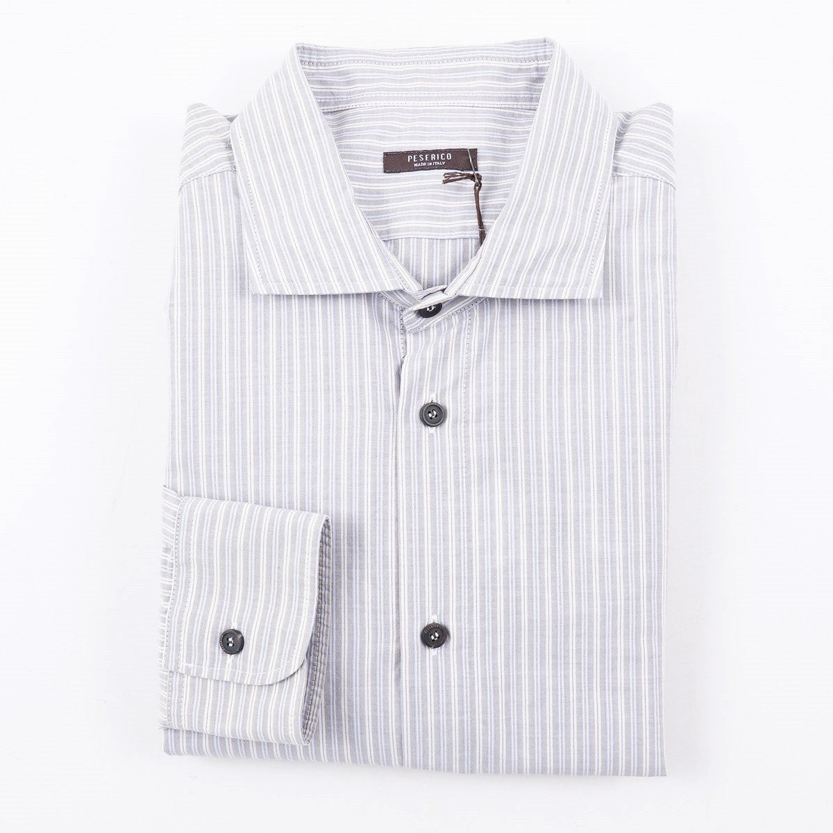 Peserico Tailored-Fit Cotton Dress Shirt - Top Shelf Apparel