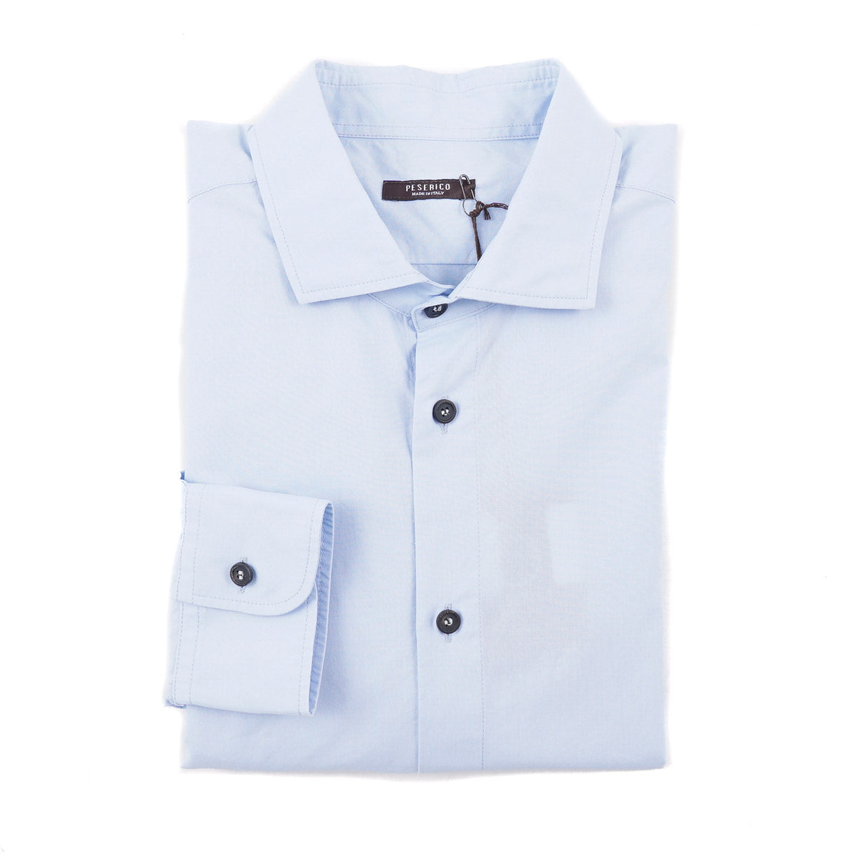 Peserico Blue Cotton Dress Shirt - Top Shelf Apparel