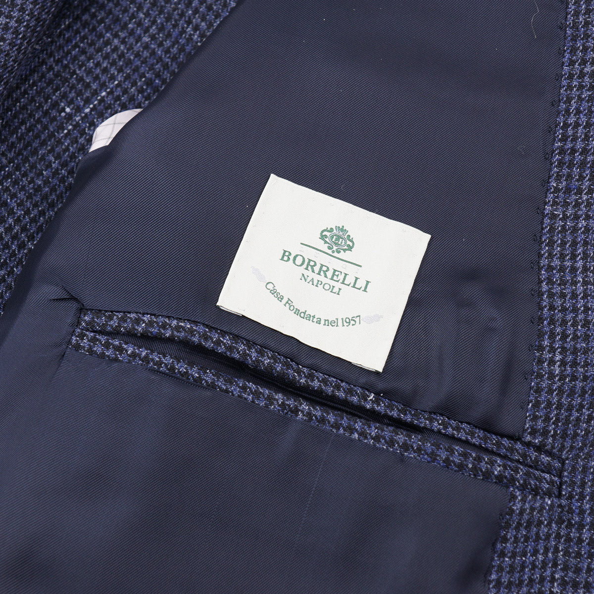 Luigi Borrelli Houndstooth Linen Sport Coat - Top Shelf Apparel