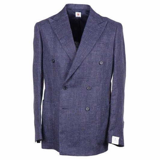Luigi Borrelli Houndstooth Linen Sport Coat - Top Shelf Apparel