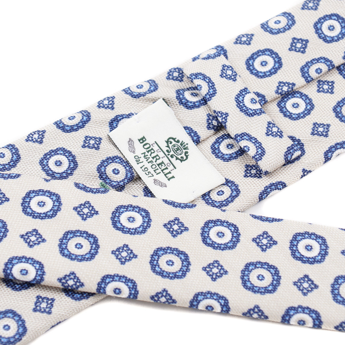 Luigi Borrelli Narrow Printed Silk Tie - Top Shelf Apparel