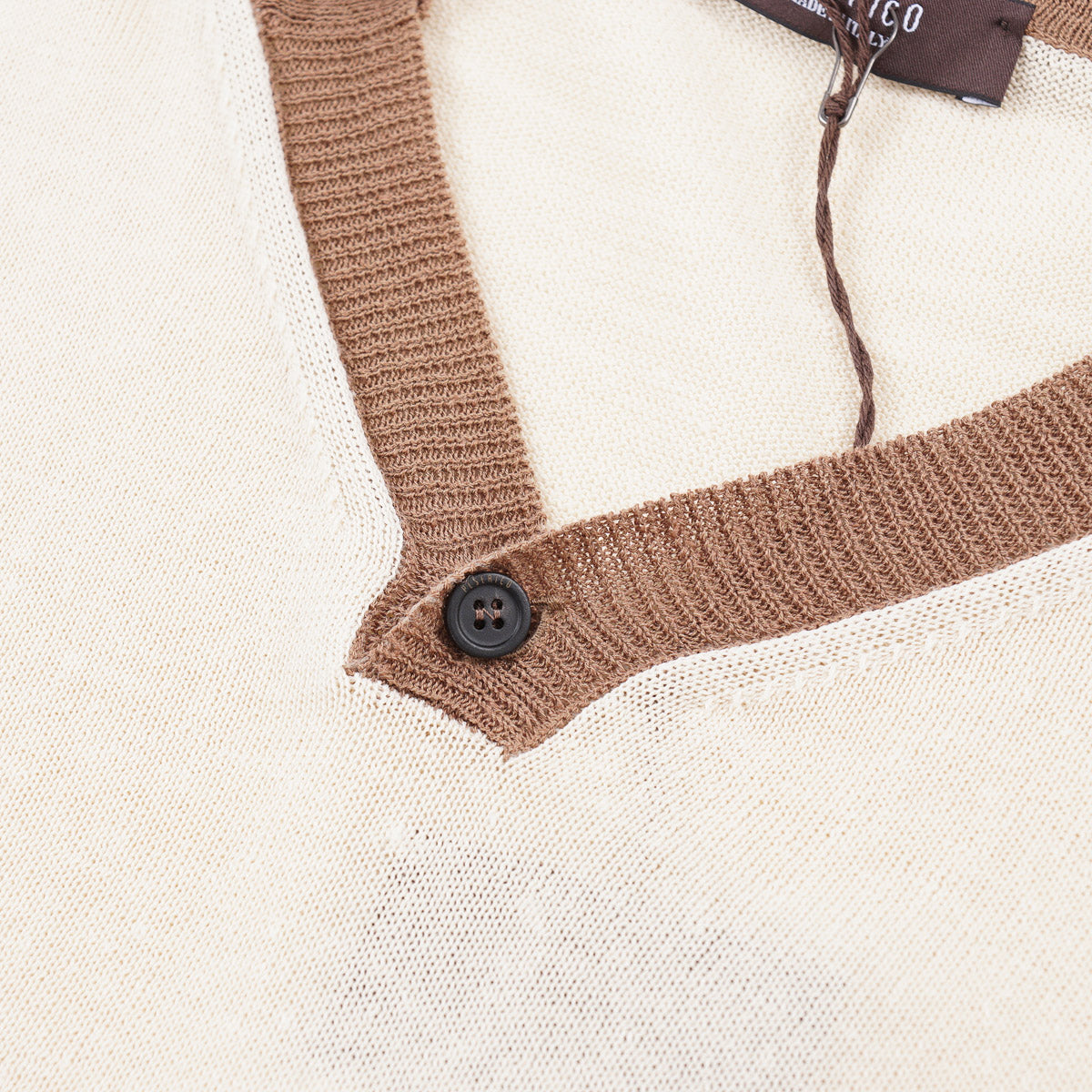Peserico Short Sleeve Linen-Cotton Polo Sweater - Top Shelf Apparel
