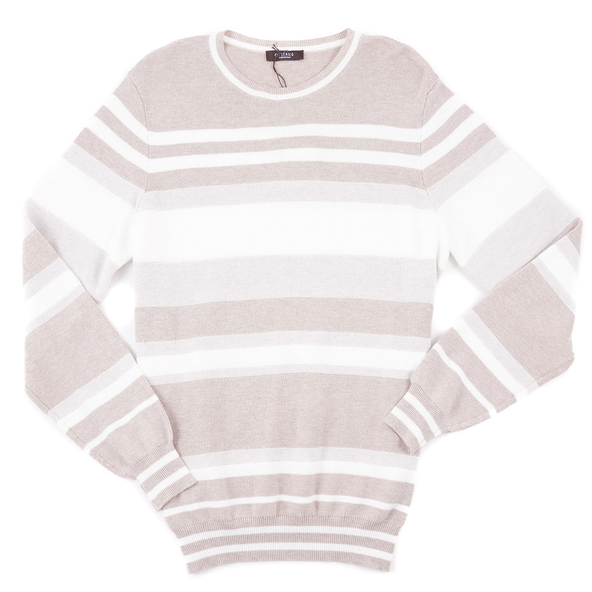 Peserico Knit Block Stripe Cotton Sweater - Top Shelf Apparel