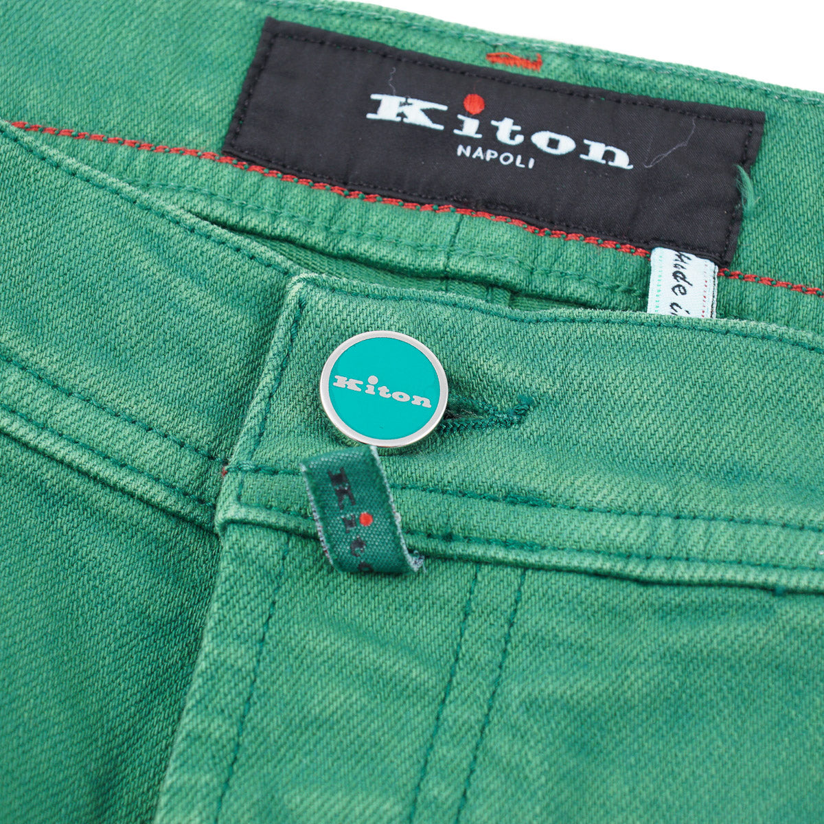 Kiton Green Stretch Denim Jeans - Top Shelf Apparel
