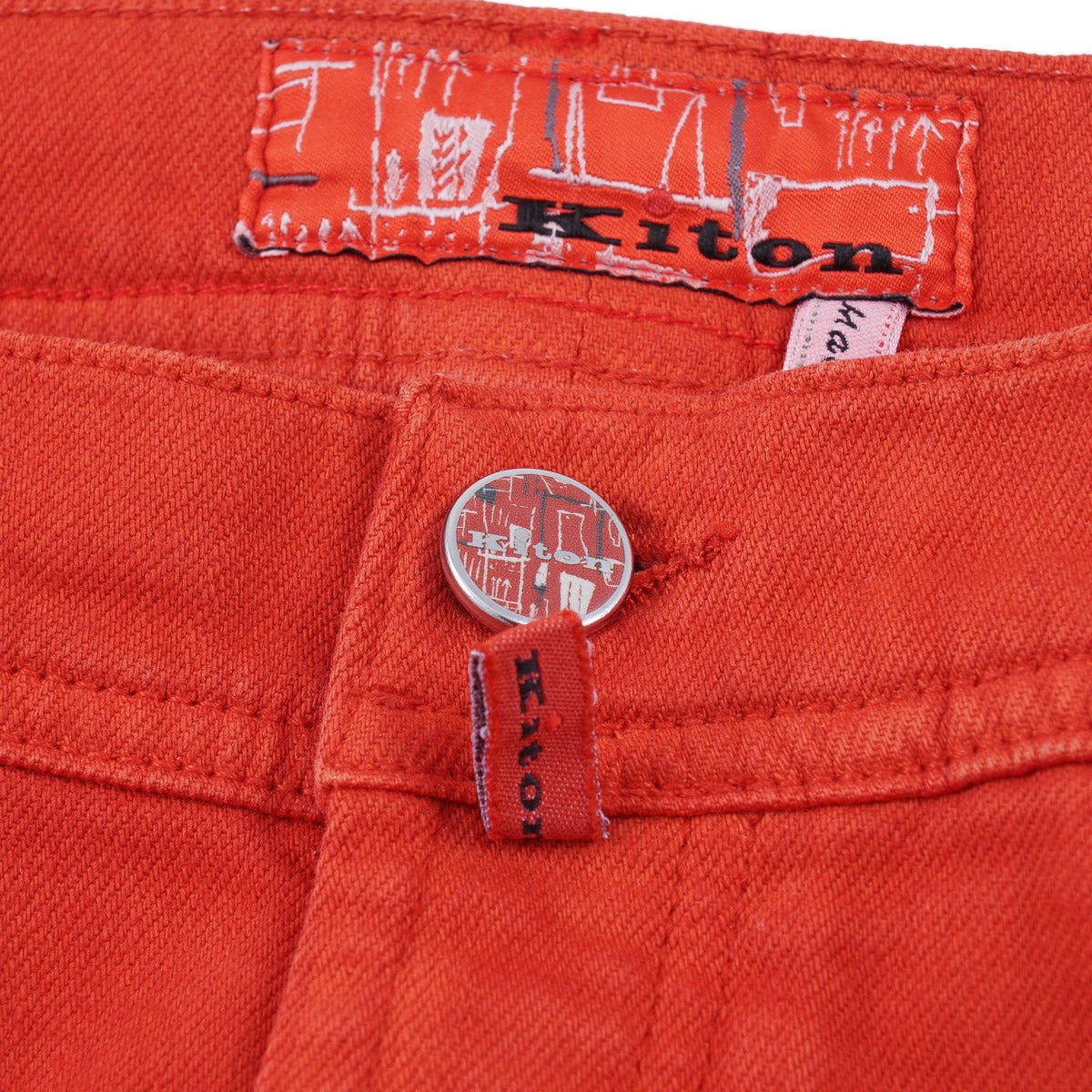Kiton Red Stretch Denim Jeans - Top Shelf Apparel
