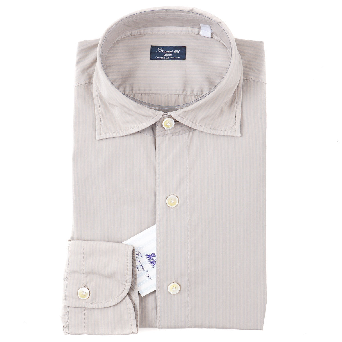 Finamore Lightweight Cotton Dress Shirt 15.5 Finamore Lightweight Cotton Dress Shirt 15.5