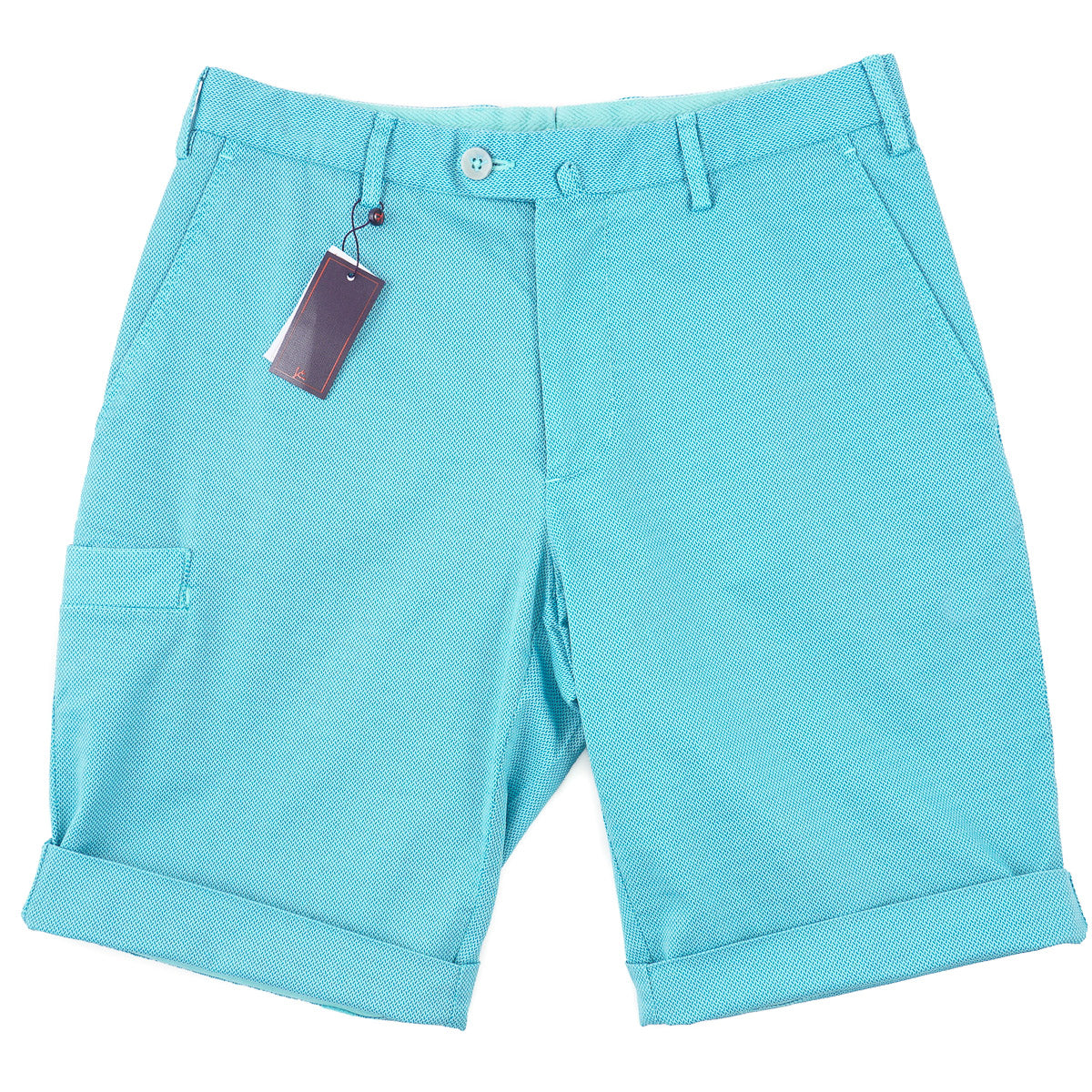 Isaia Printed Cotton Bermuda Shorts