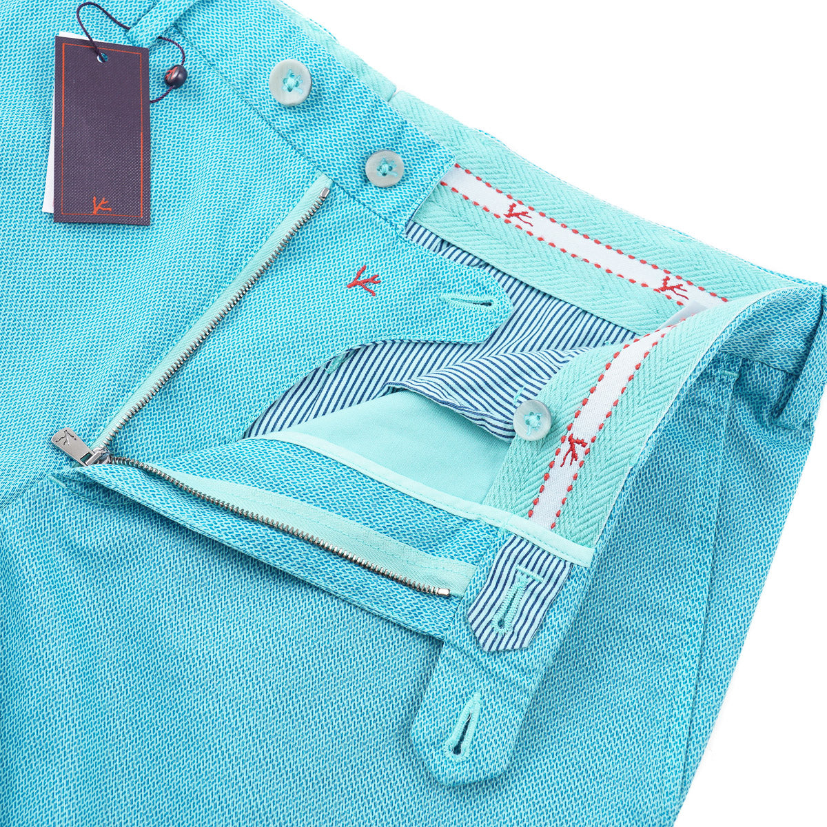 Isaia Printed Cotton Bermuda Shorts