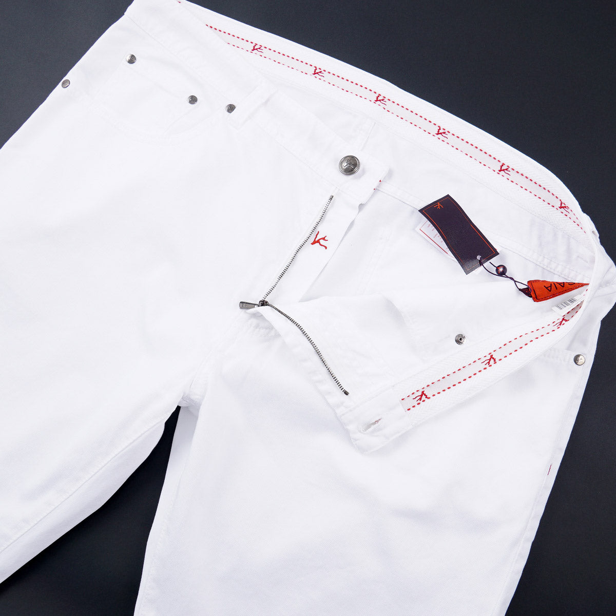 Isaia Slim Straight Fit Denim Jeans