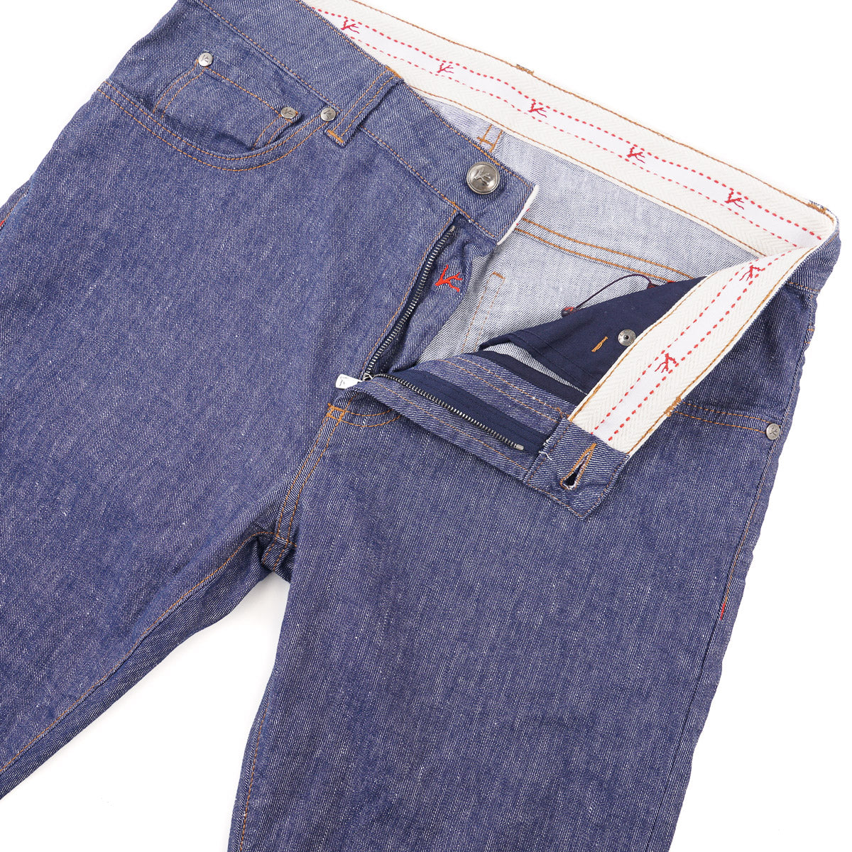 Isaia Lightweight Linen-Cotton Denim Jeans
