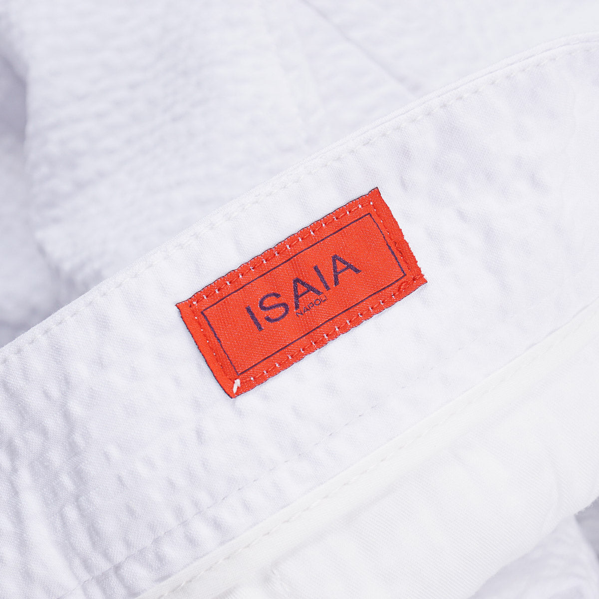 Isaia Seersucker Cotton Chino Pants