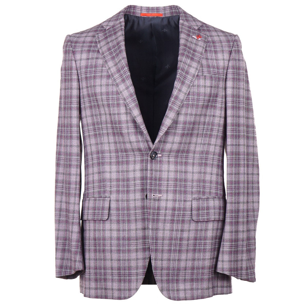 Isaia Layered Check Cashmere Sport Coat