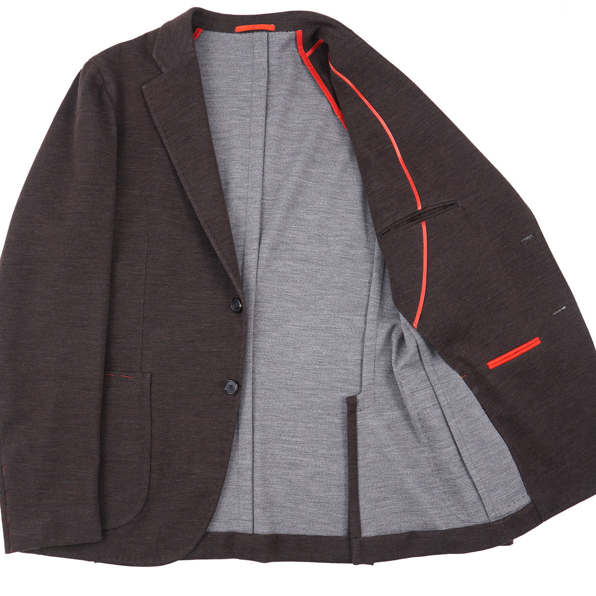 Isaia Deconstructed Jersey Wool Sport Coat
