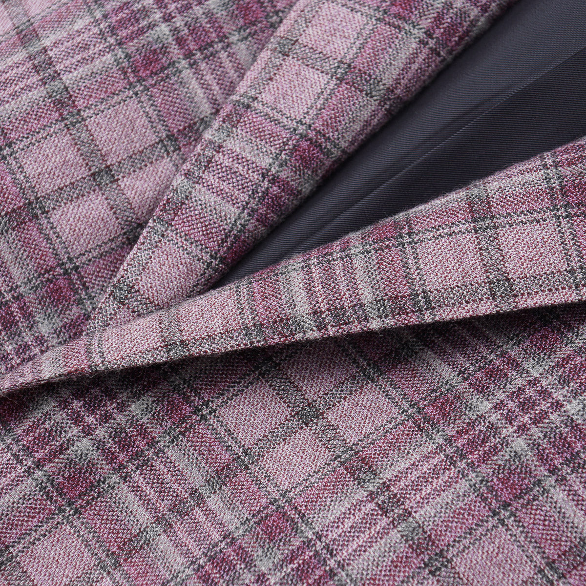 Isaia Layered Check Cashmere Sport Coat