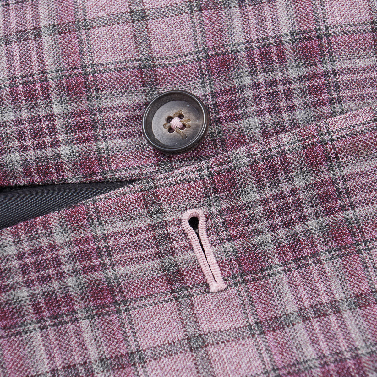Isaia Layered Check Cashmere Sport Coat