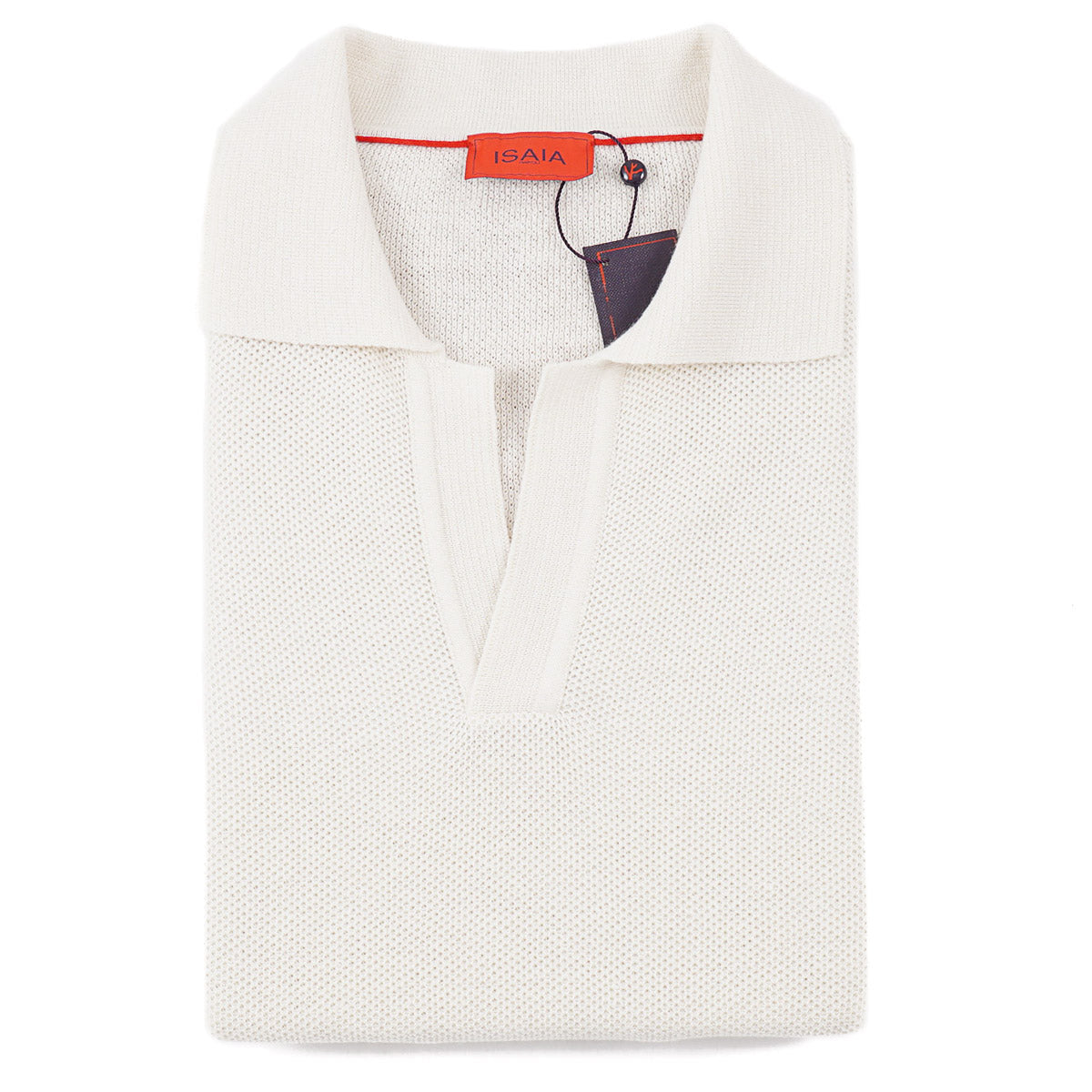 Isaia Linen-Cashmere Polo Sweater