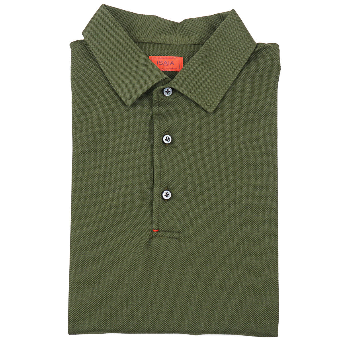 Isaia Pique Knit Cotton Polo