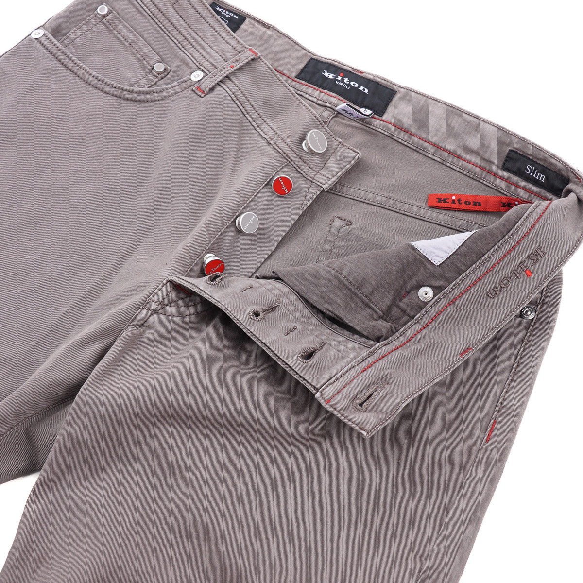 Kiton Gray Stretch Denim Jeans - Top Shelf Apparel