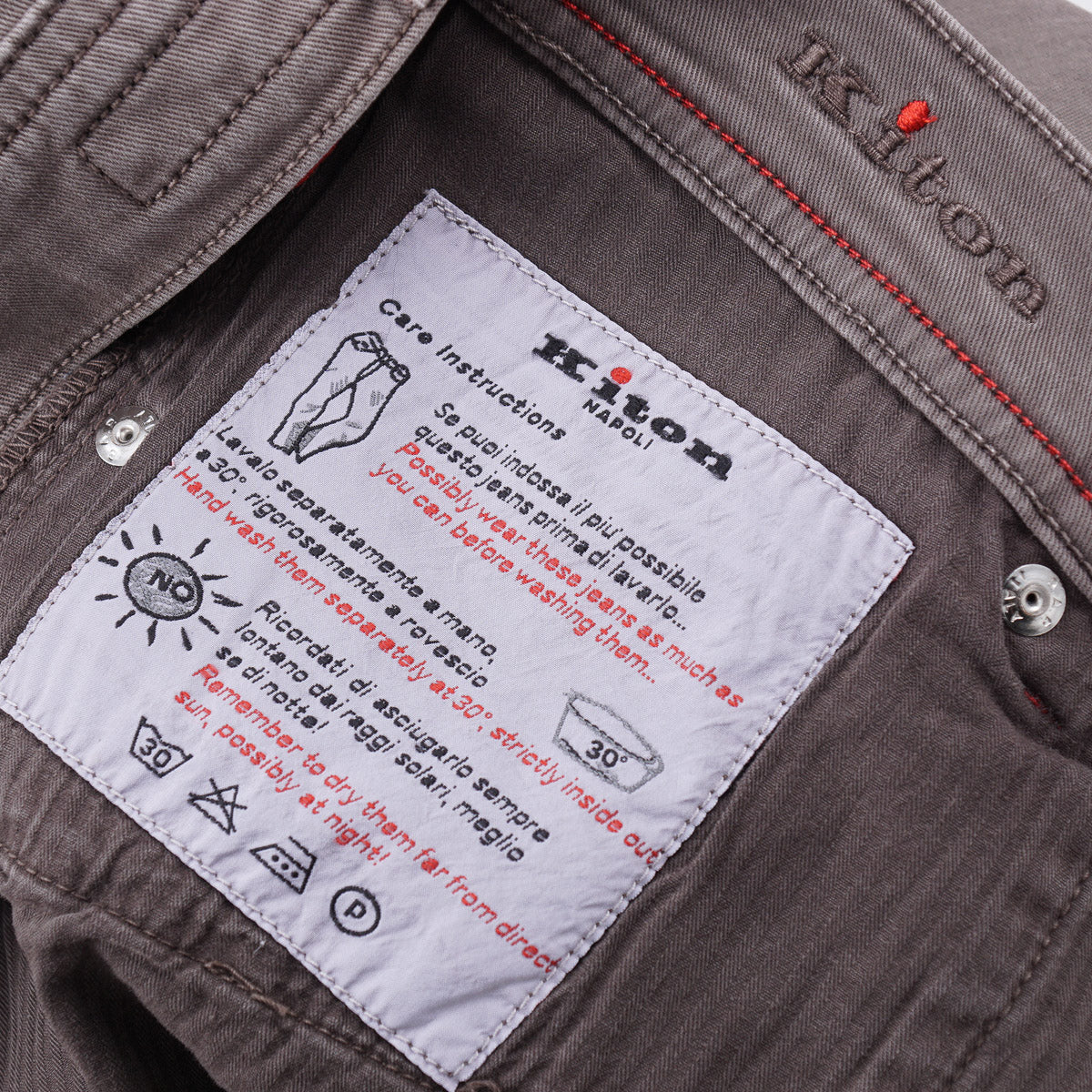 Kiton Gray Stretch Denim Jeans - Top Shelf Apparel