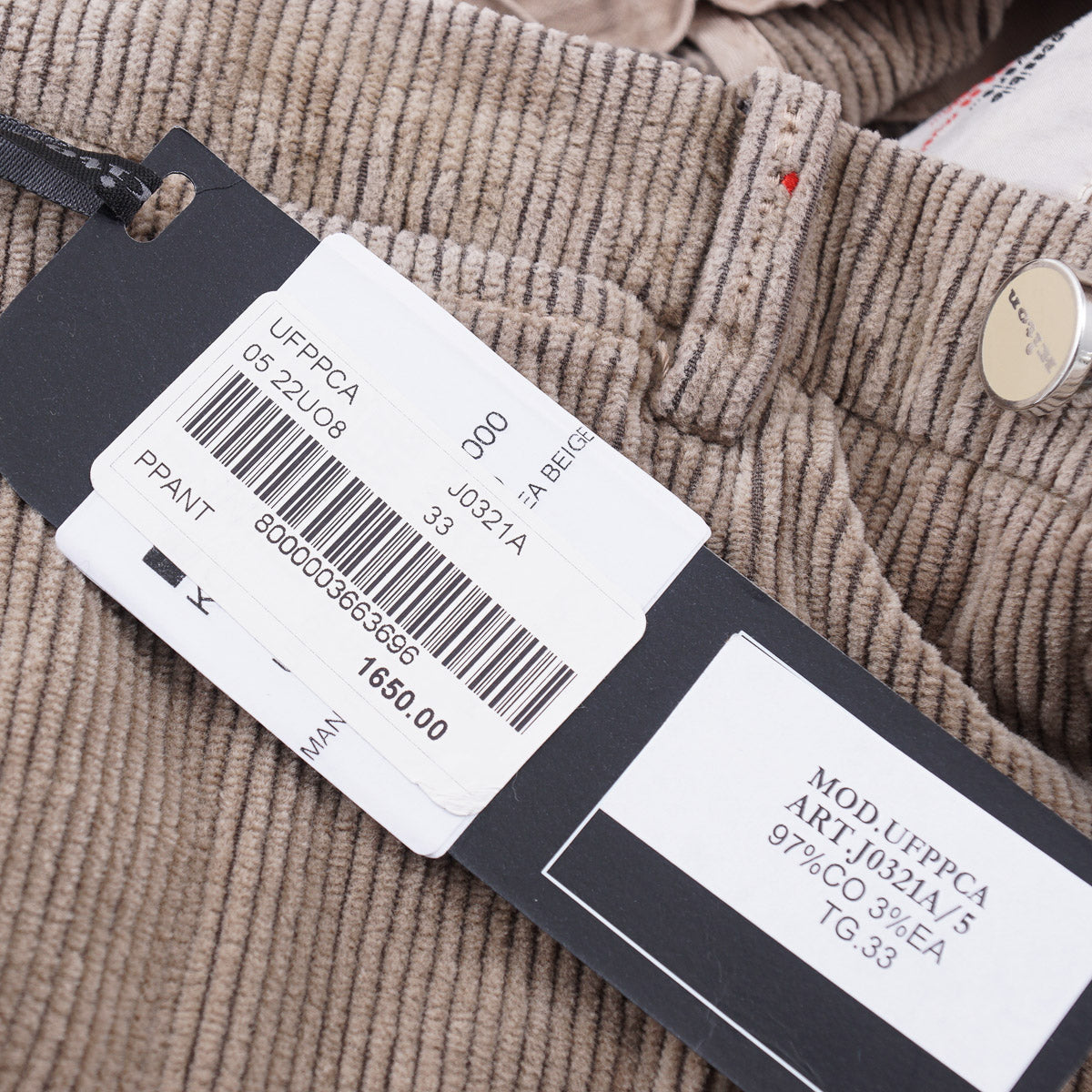 Kiton Corduroy Pants with Cargo Pockets - Top Shelf Apparel