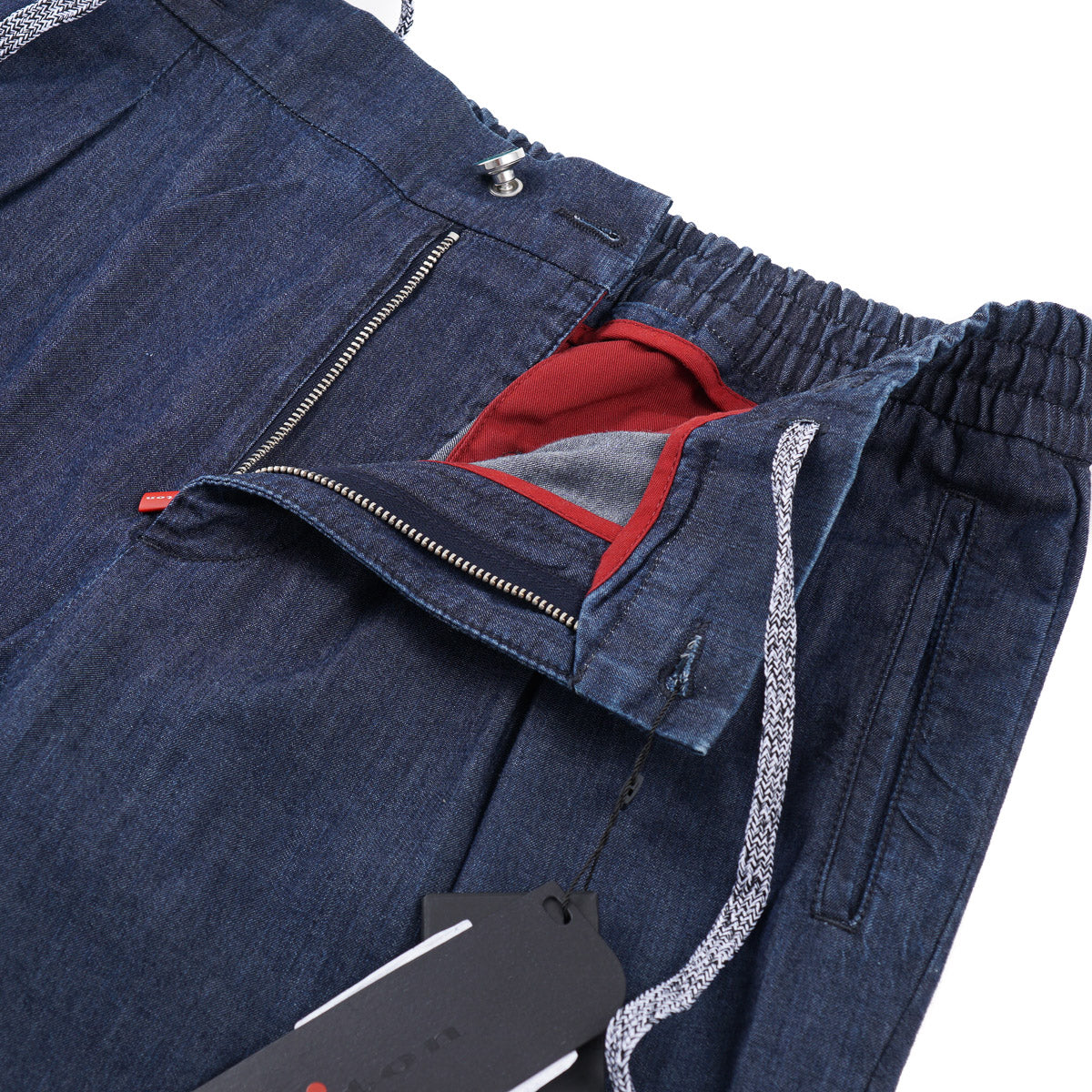 Kiton Chambray Denim Jogger Pants - Top Shelf Apparel