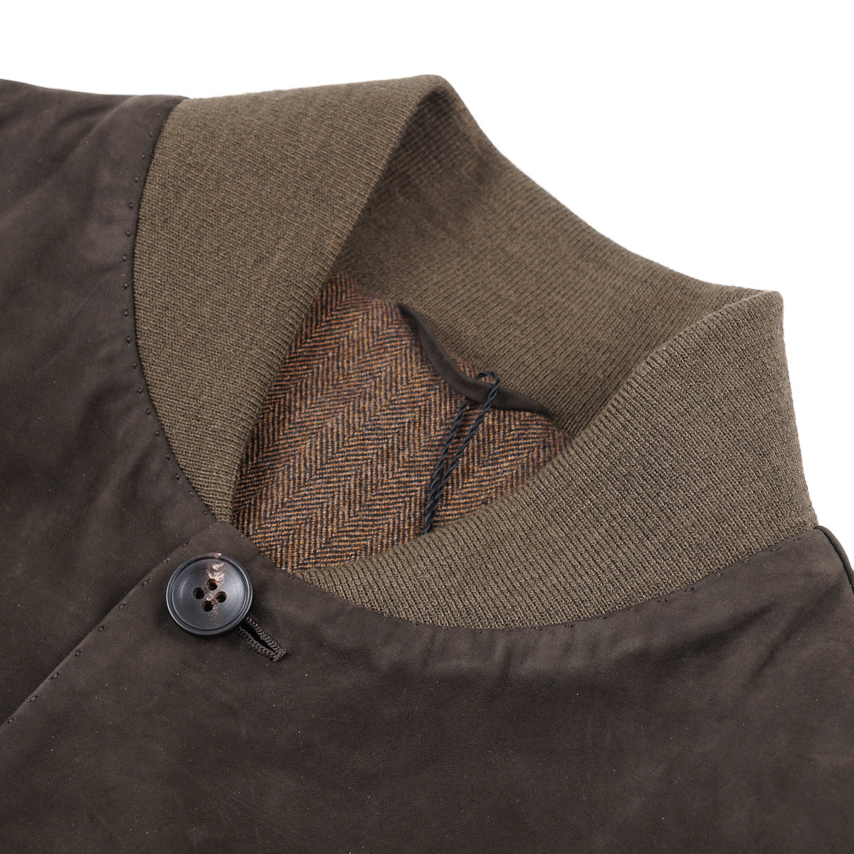 Kiton Cashmere-Lined Nubuck Leather Jacket - Top Shelf Apparel