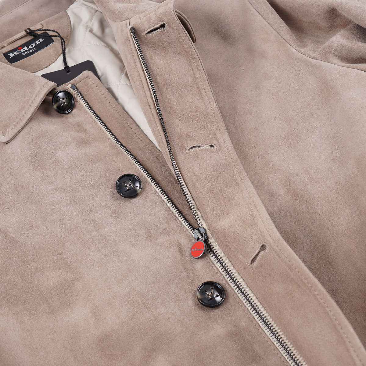 Kiton Reindeer Suede Jacket with Quilted Lining - Top Shelf Apparel