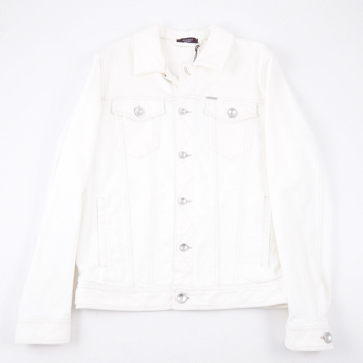 Peserico White Denim Jean Jacket - Top Shelf Apparel