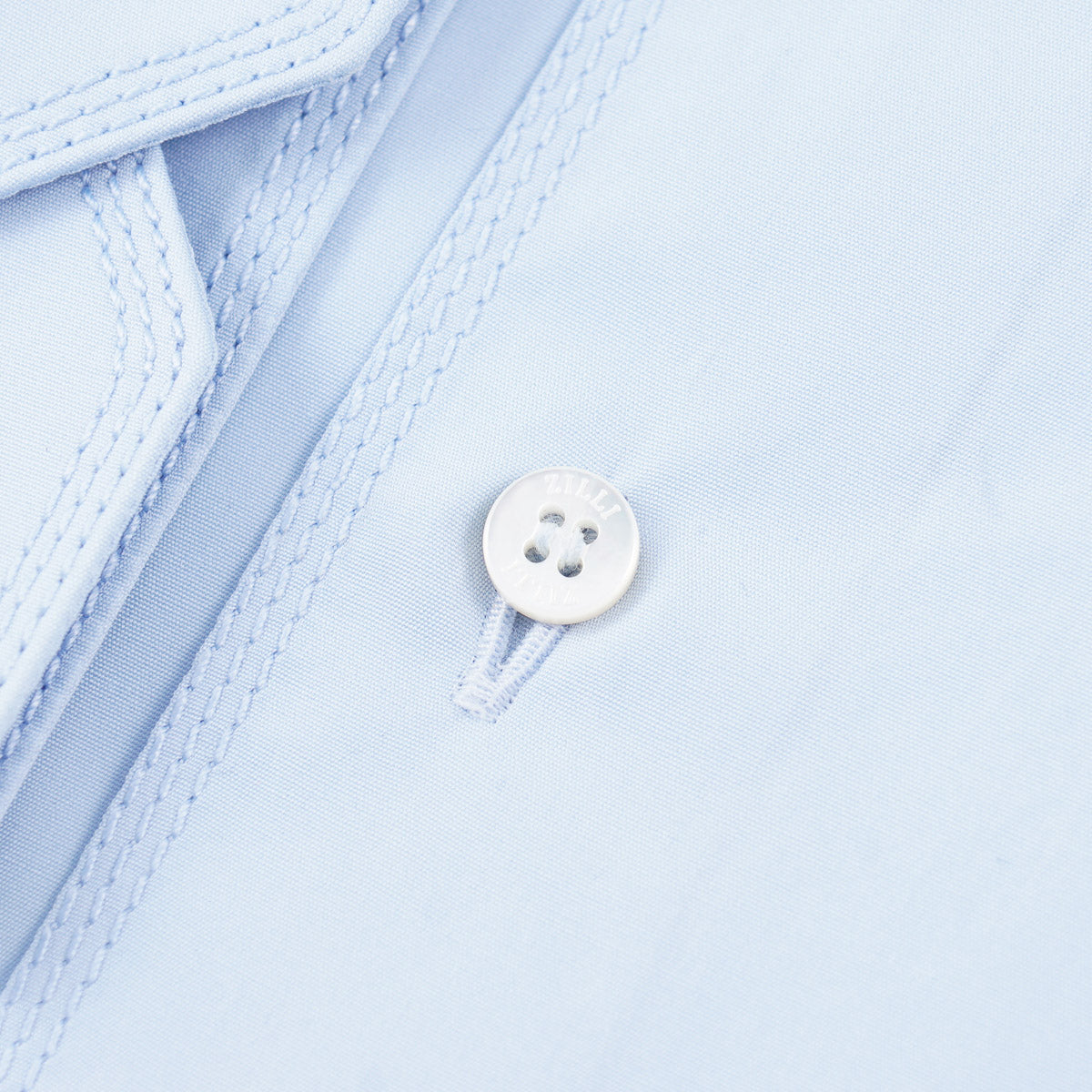 Zilli Sky Blue Cotton Dress Shirt - Top Shelf Apparel