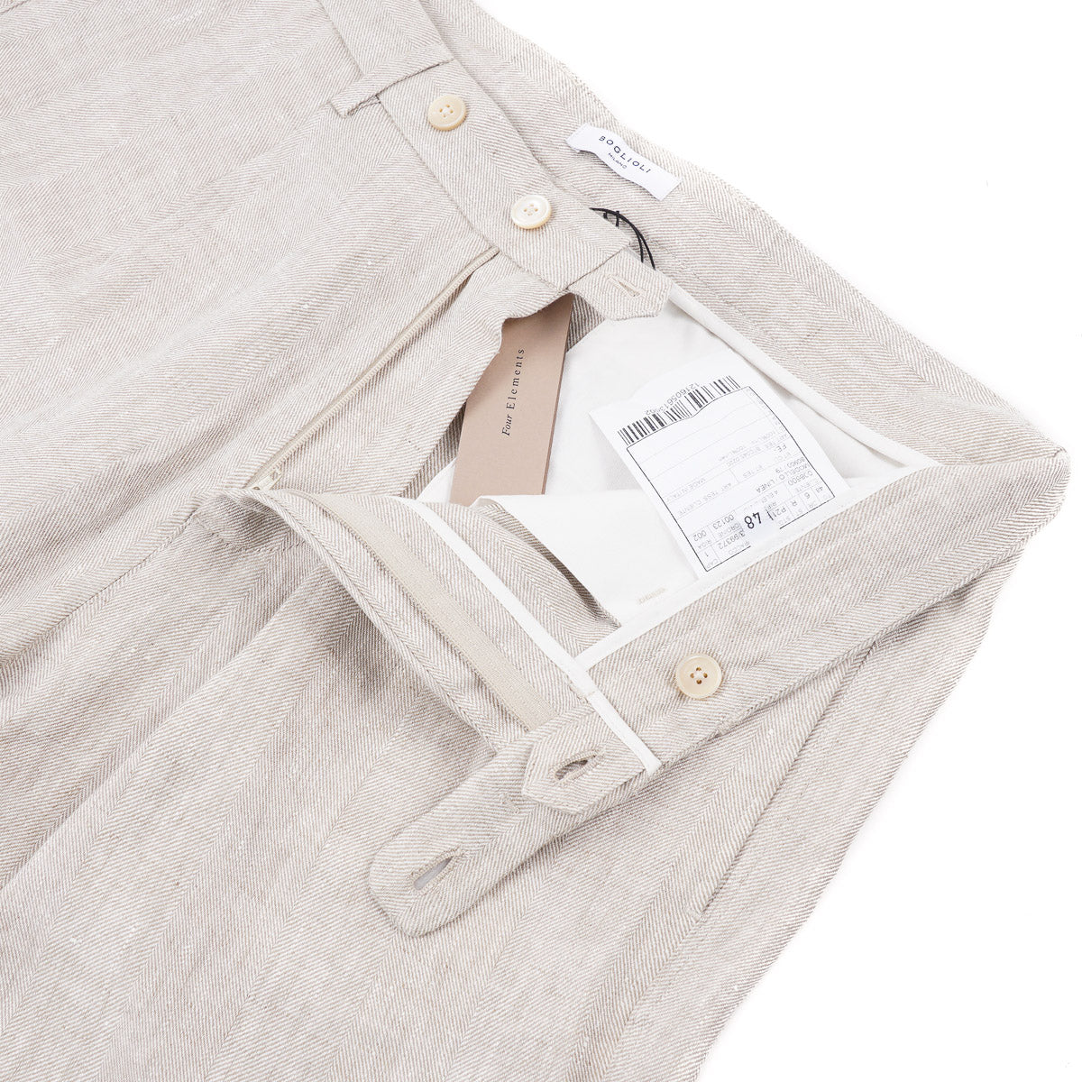 Boglioli Herringbone Linen Bermuda Shorts - Top Shelf Apparel