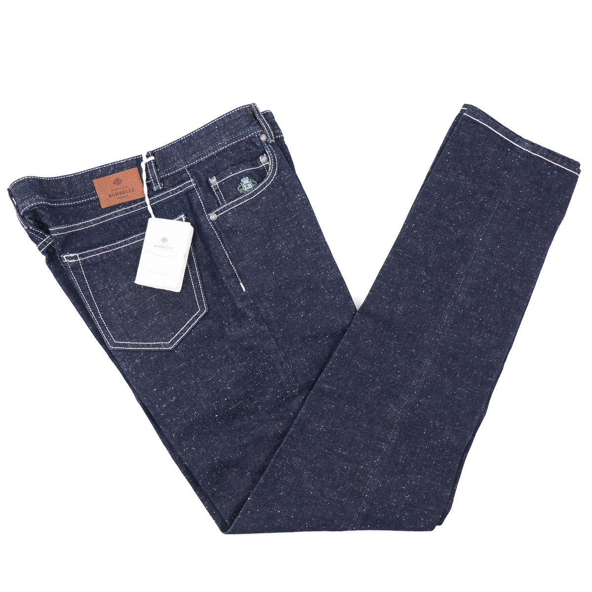 Luigi Borrelli Flecked Denim Jeans - Top Shelf Apparel