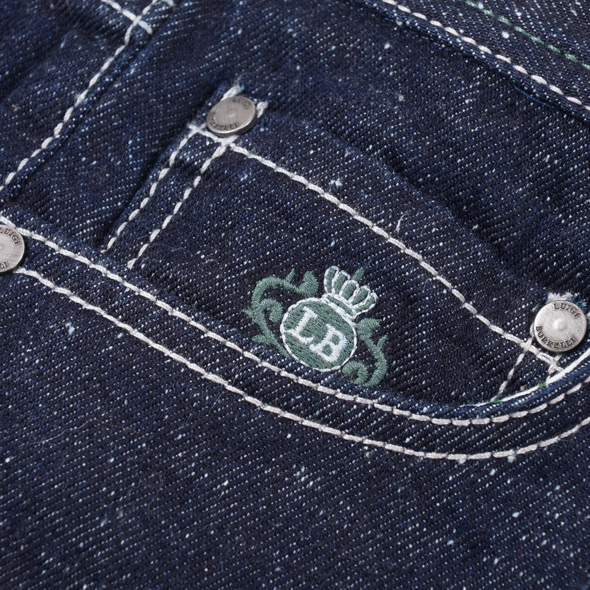 Luigi Borrelli Flecked Denim Jeans - Top Shelf Apparel