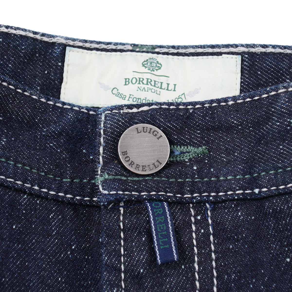 Luigi Borrelli Flecked Denim Jeans - Top Shelf Apparel