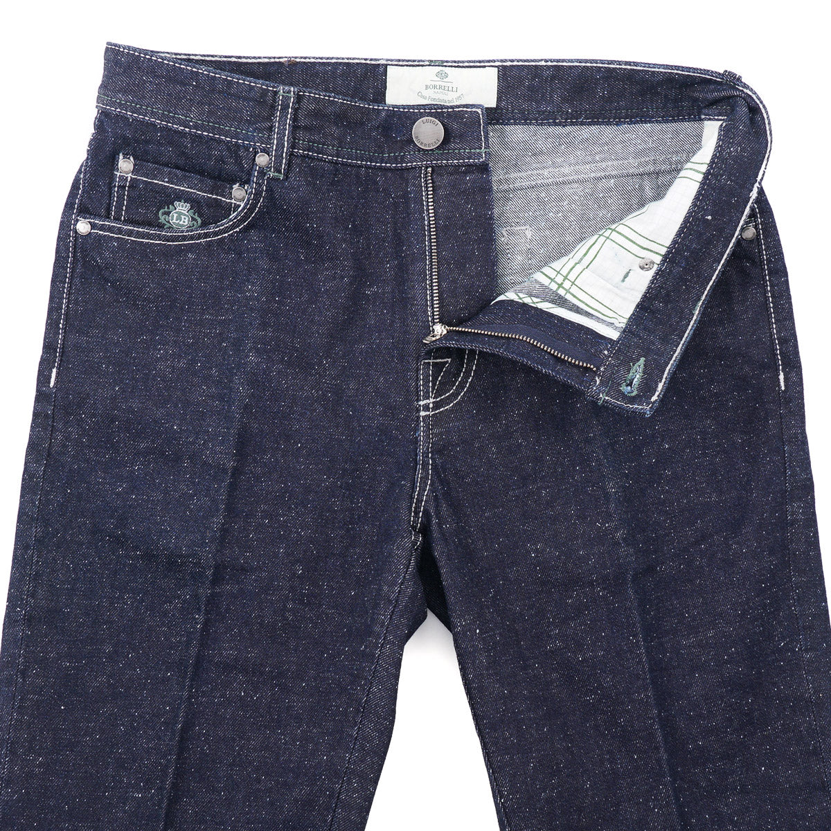 Luigi Borrelli Flecked Denim Jeans - Top Shelf Apparel