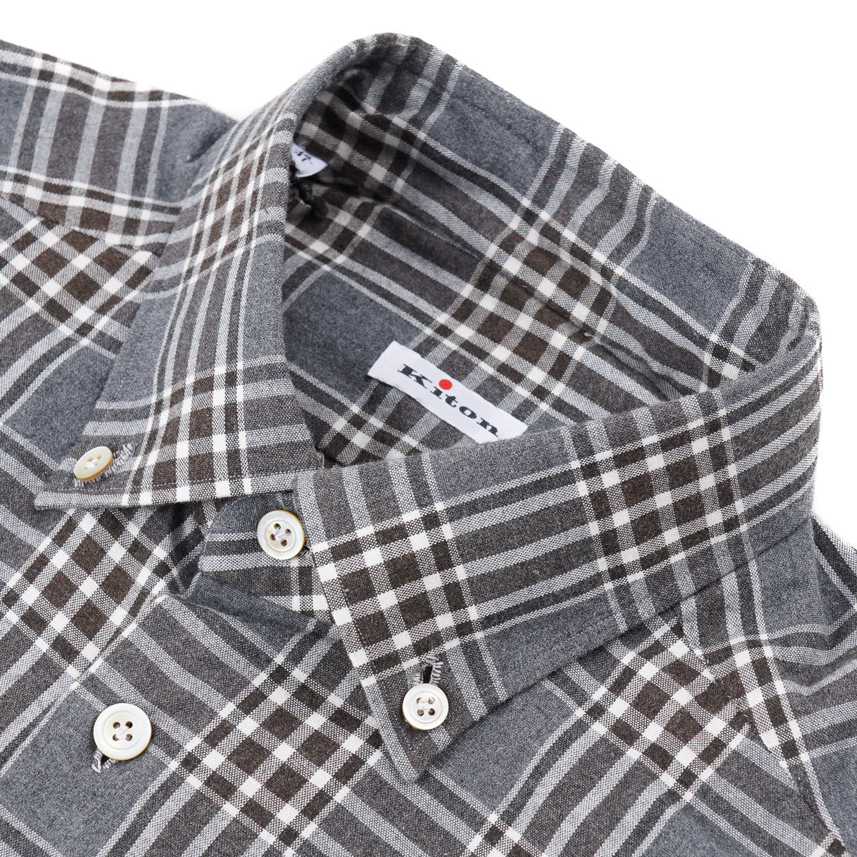 Kiton Lightweight Flannel Cotton Shirt - Top Shelf Apparel