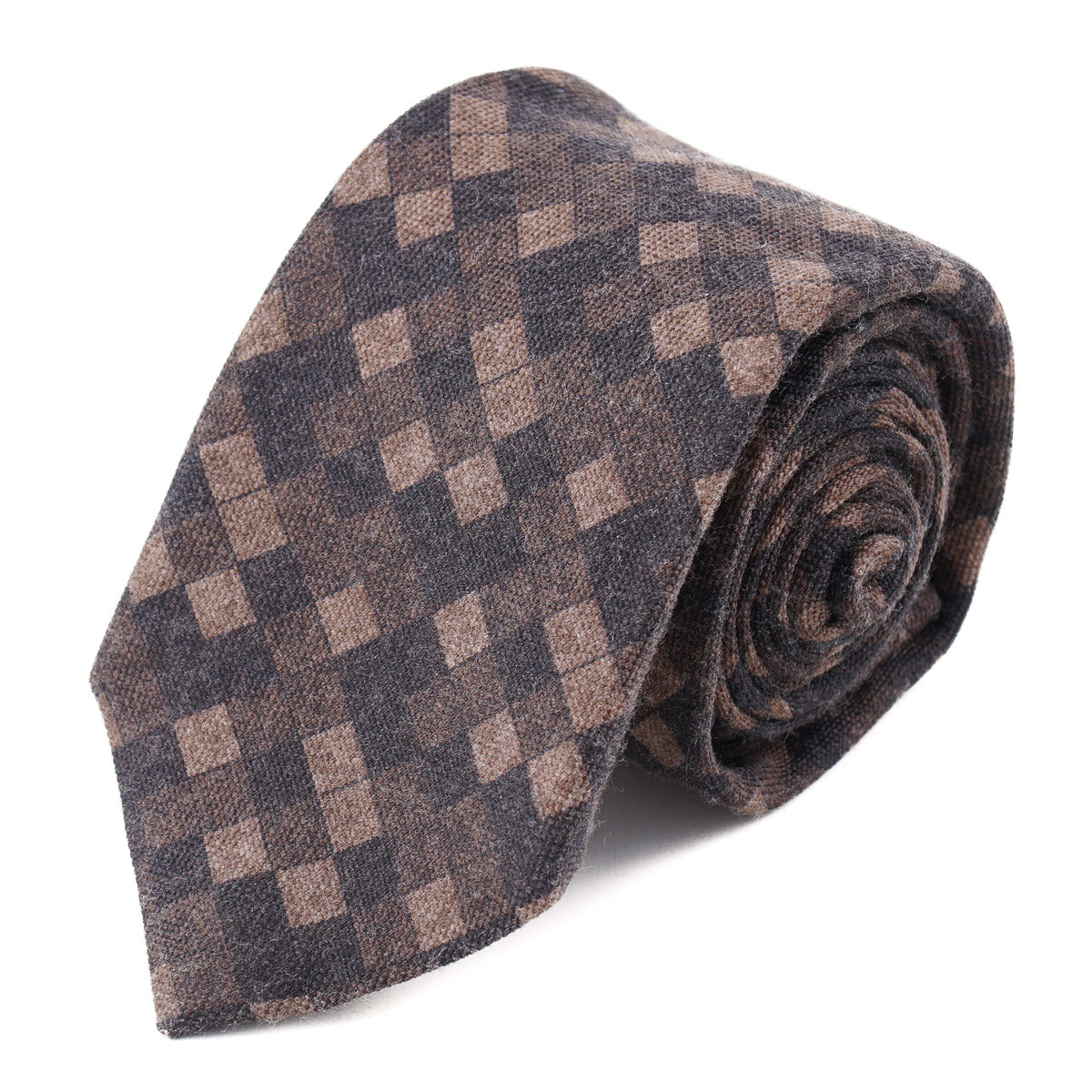 Isaia Check Print Wool and Silk Tie - Top Shelf Apparel