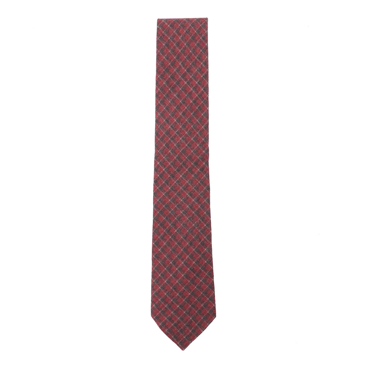 Isaia Check Print Soft Wool Tie - Top Shelf Apparel