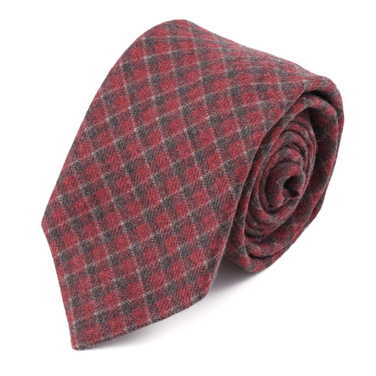 Isaia Check Print Soft Wool Tie - Top Shelf Apparel