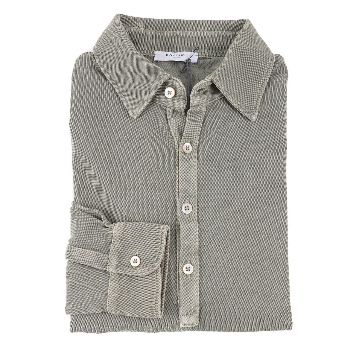 Boglioli Pique Knit Cotton Polo Shirt - Top Shelf Apparel