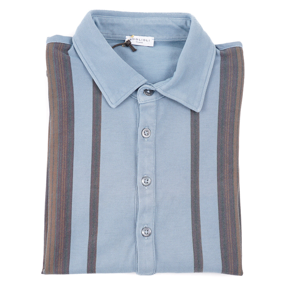 Boglioli Striped Pique Cotton Polo Shirt - Top Shelf Apparel